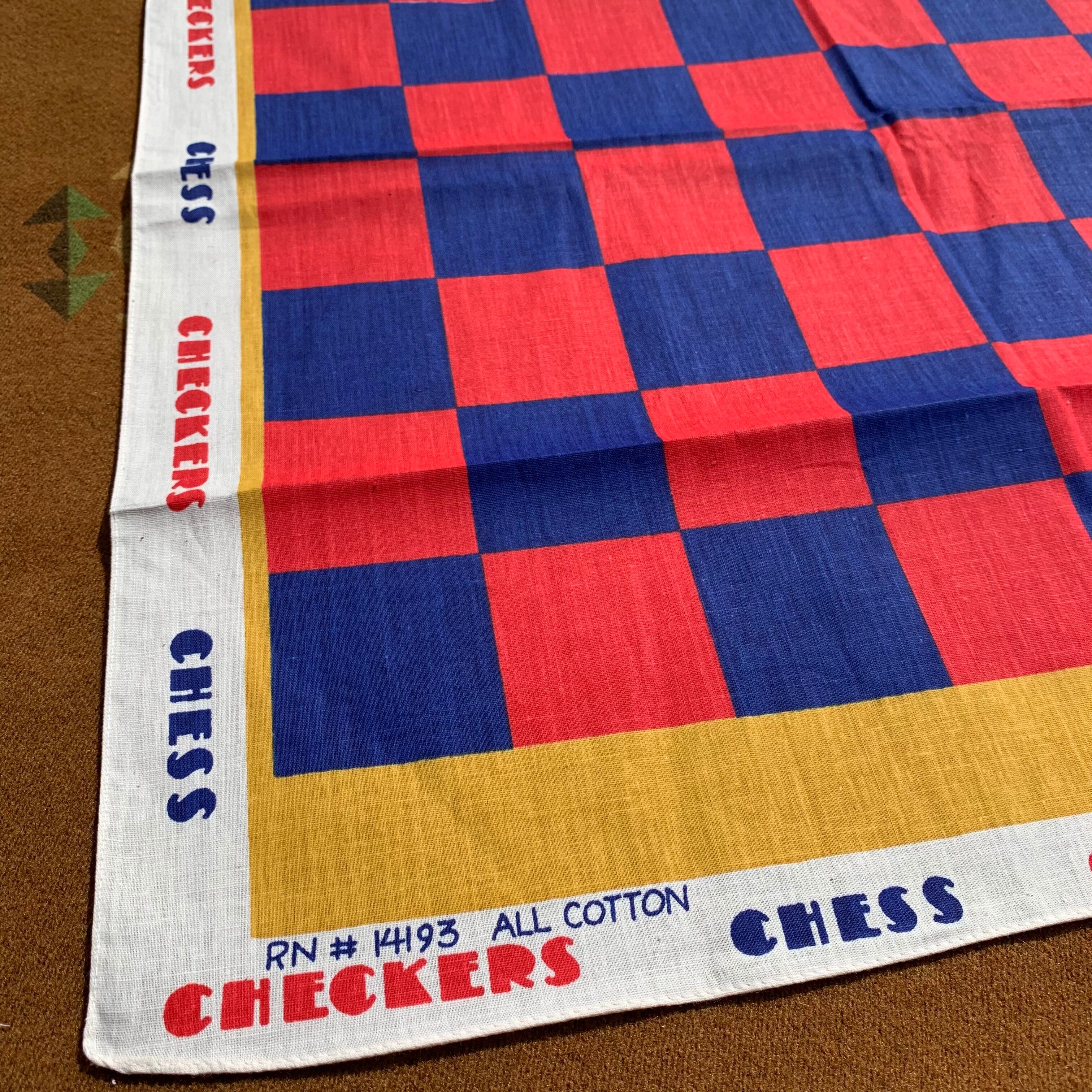 1960-70s Deadstock “Checkers Chess Bandana” | Rei-mart powered by BASE