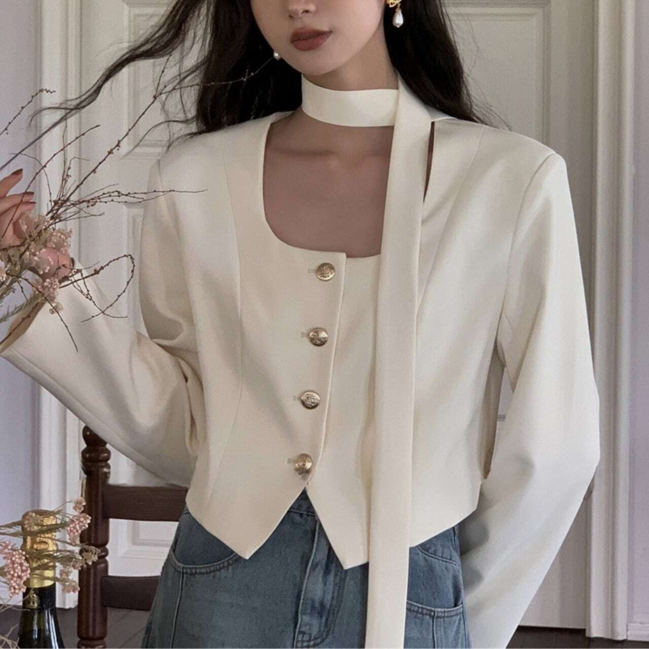 ゴールドボタン リュスク ジャケット 2color A37