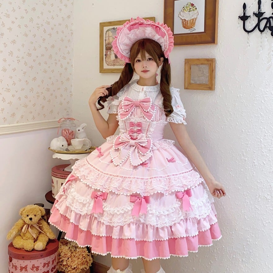 ゴスロリ通販 With U 夢かわいい 甘ロリ ジャンパースカート レース