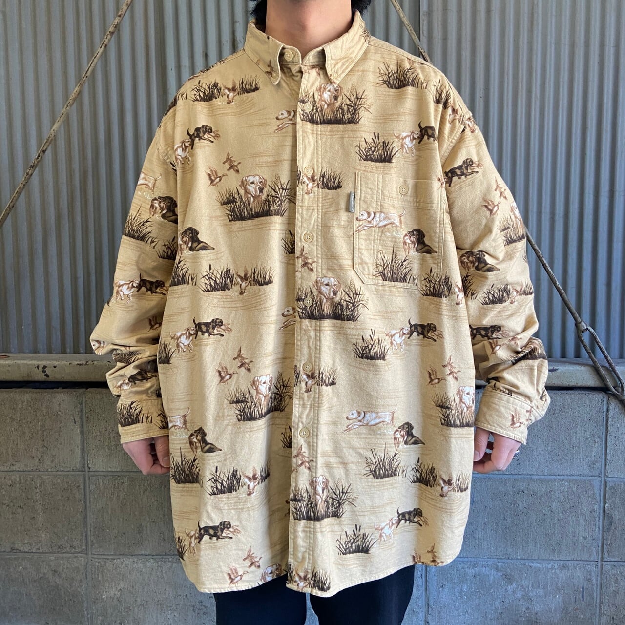 ビッグサイズ WOOLRICH ウールリッチ 総柄 オールプリント アニマル