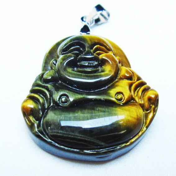イエロータイガーアイ ペンダント 布袋様 タイガーアイ 一点物 メール便可 [M便 1/20] 112-11476