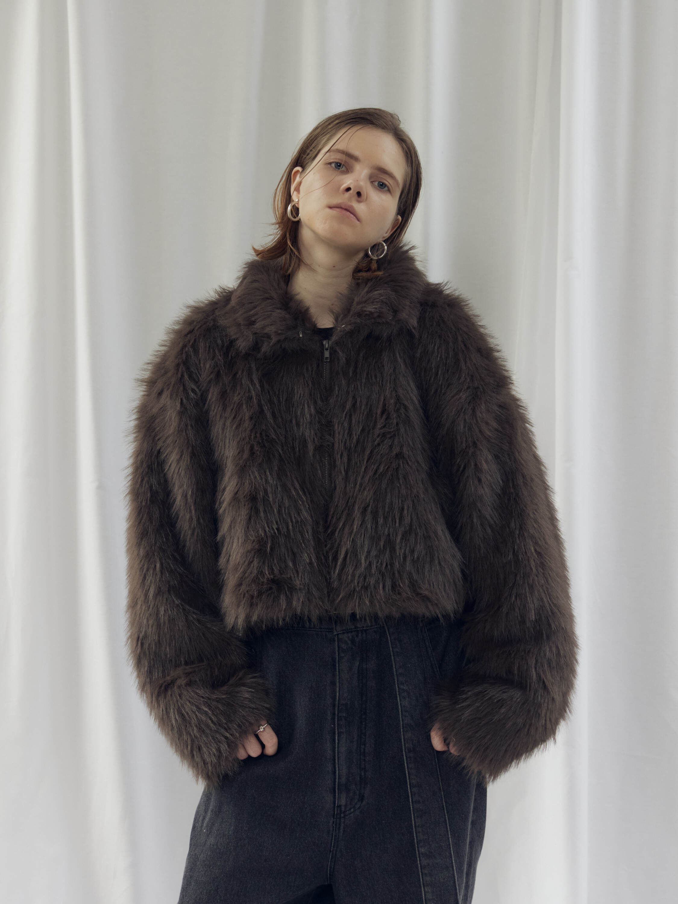 SLY フェイクファーショートジャケット FREEサイズ SLY フェイクファーショートジャケット FREEサイズ｜SLY】フェイク