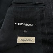 希少 80s DOMON ドモン チョークストライプ ダブル スーツ セットアップ サイズ M /ビンテージ/上下セット/ブラック系