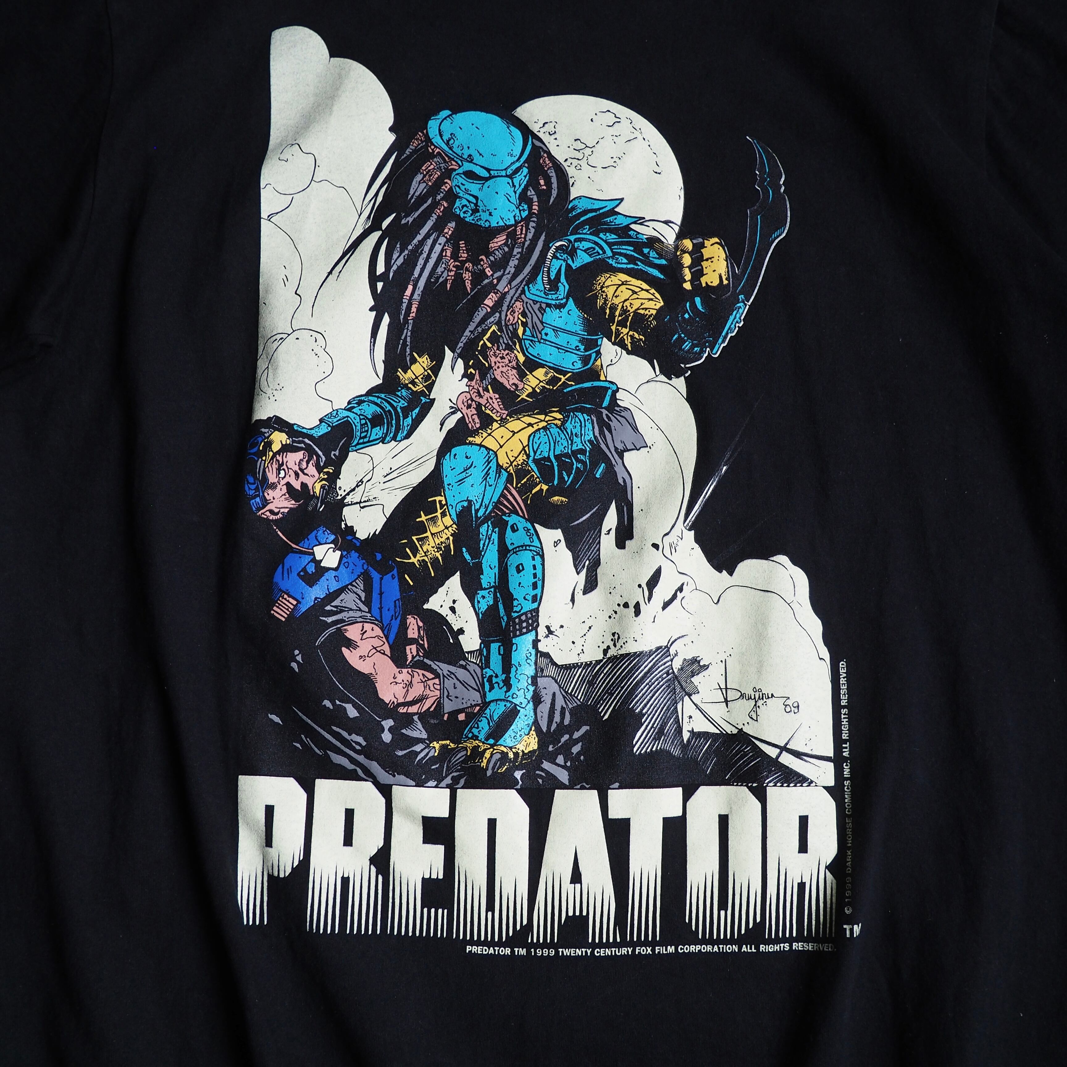 1999s " Special - PREDATOR " Movie printed vintage loose Tee