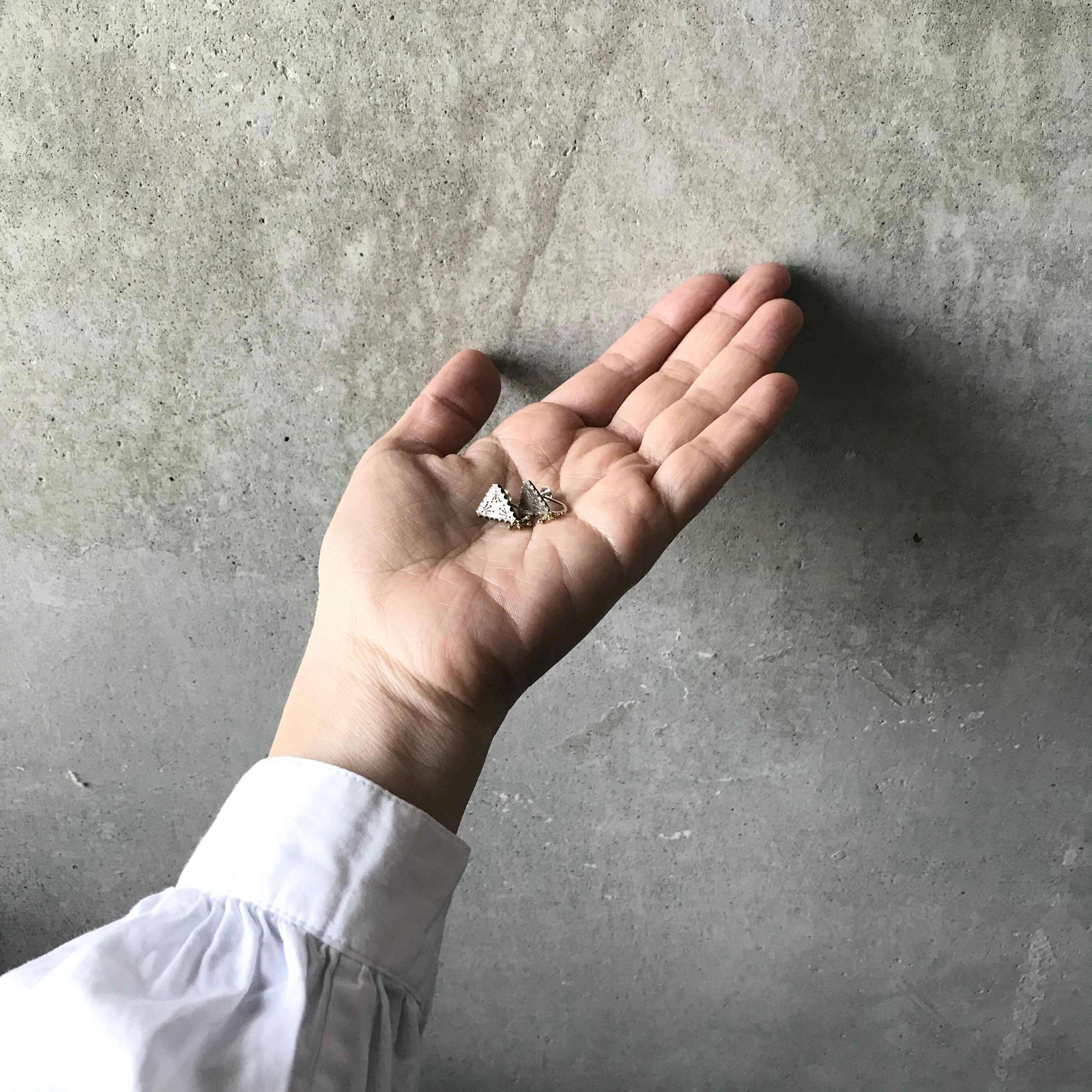 *三角耳飾り*シルバー*