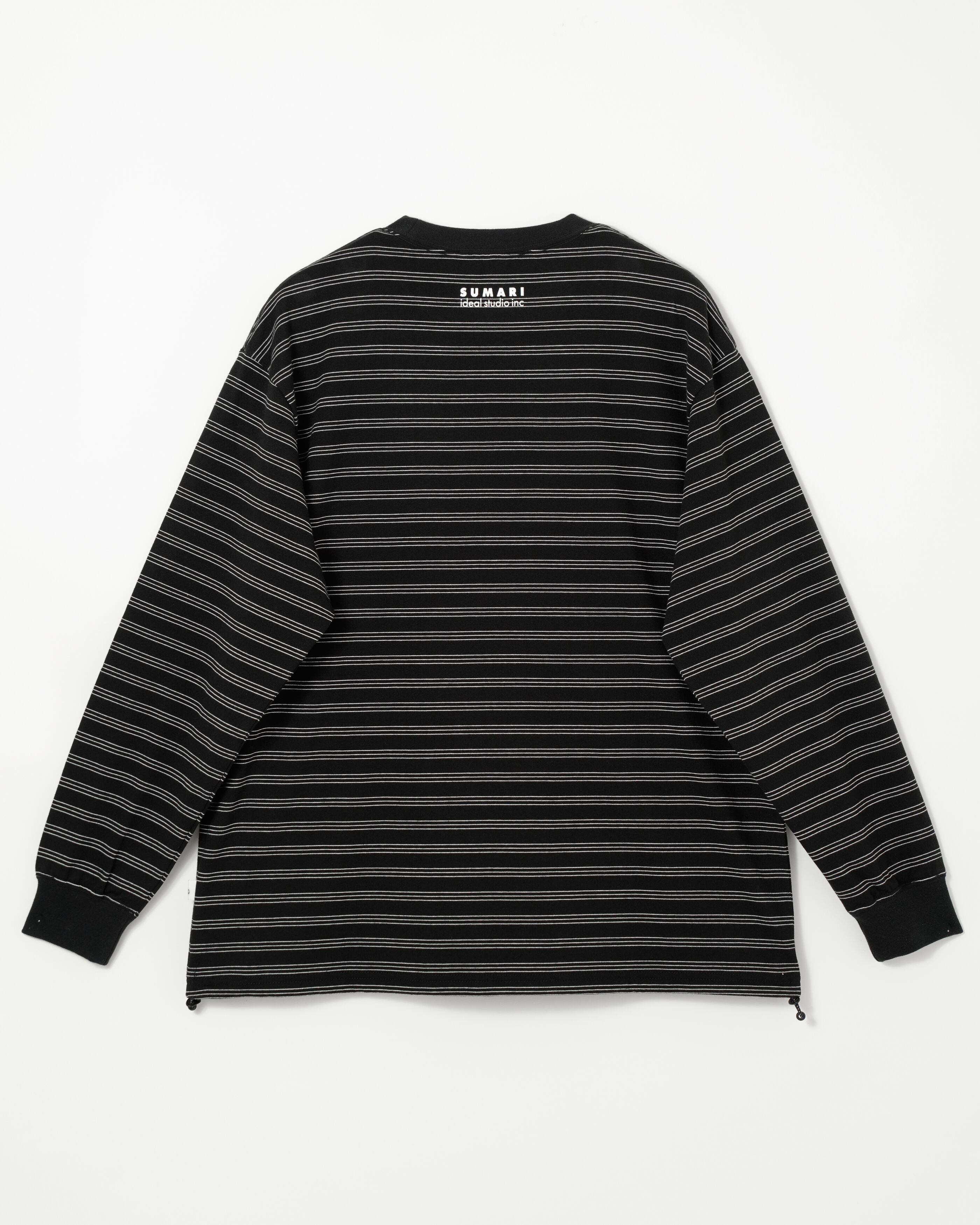 HEMCODE BORDER LONG SLEEVE T (BLACK) | SUMARI