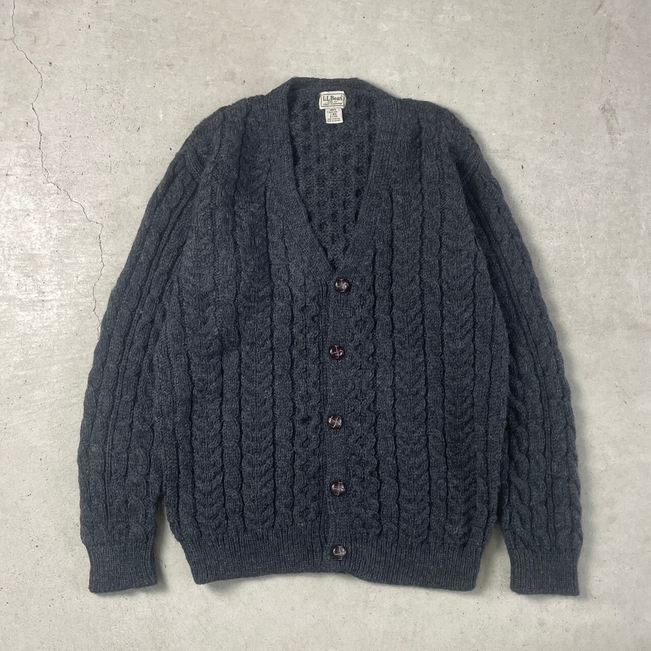 00年代 アイルランド製 L.L.Bean エルエルビーン ウールニット 