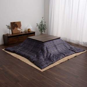 【特価処分】イケヒコ こたつ布団 カバー カリス カバー 約195×195cm ネイビー カジュアル チェック柄 撥水 洗える #5576129