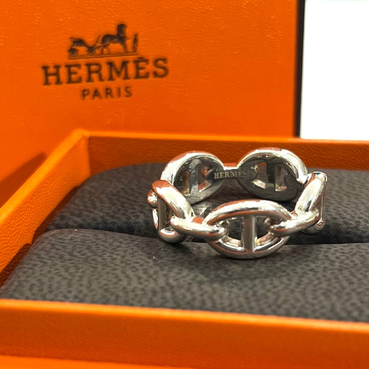HERMES エルメス シェーヌダンクル アンシェネ リング HERMÈS】【約14号54】2818 エルメス アンシェネ シェーヌダンクル