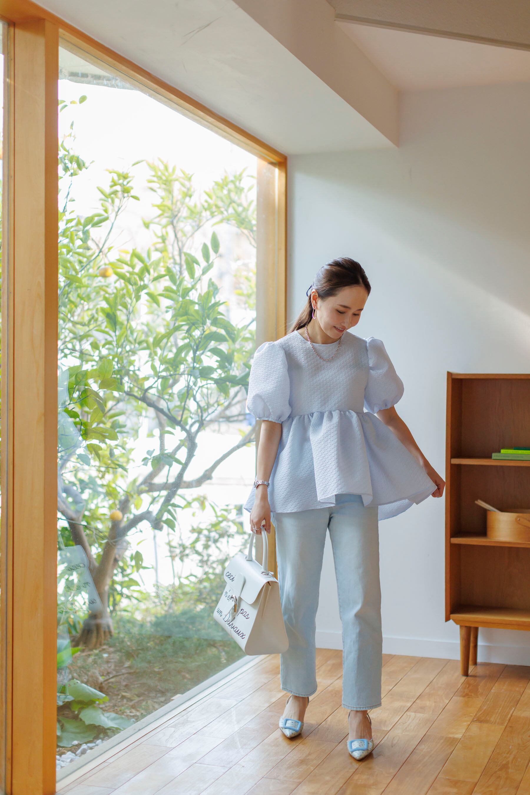 再販】5/24(Fri)21:00- Jacquard blouse 即納 | Bluelea 