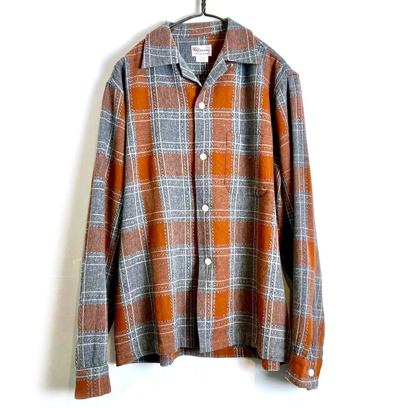 トップス 1960s us rayon loop collar shirt ENSENADA] Vintage Loop Collar Rayon Shirt [1960s-] Vintage Loop