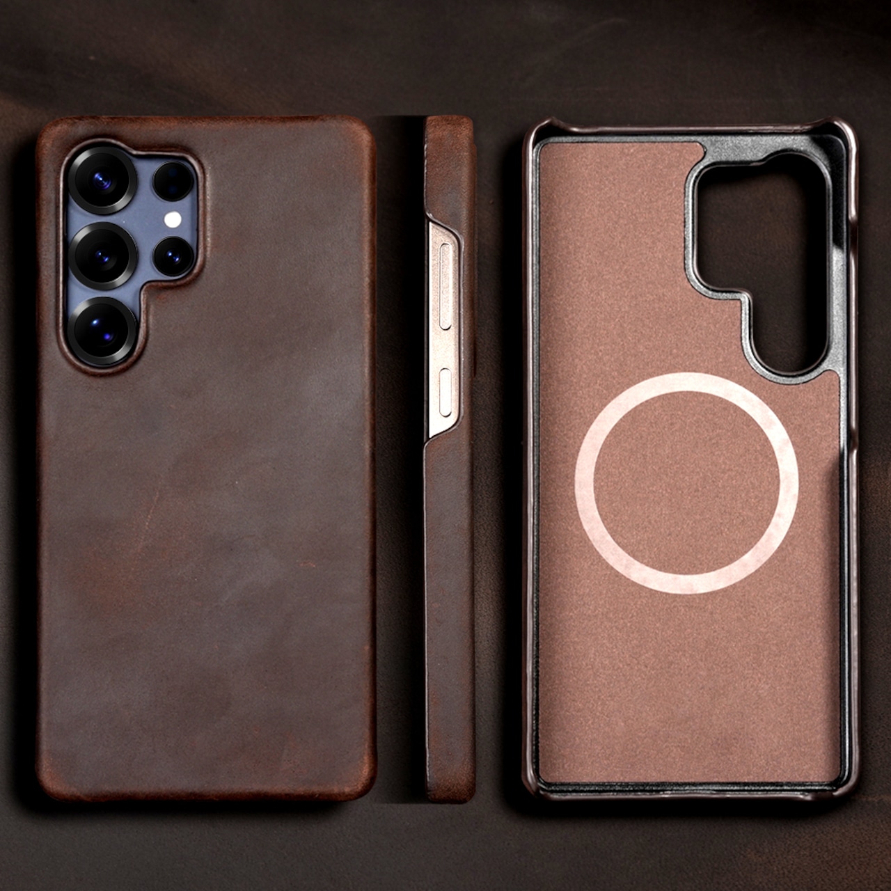 ◆Galaxy S26/S25/S24/Plus/Ultra◆ Crazy Horse Leather Phone Case / クレイジーホース 本革 スマホケース