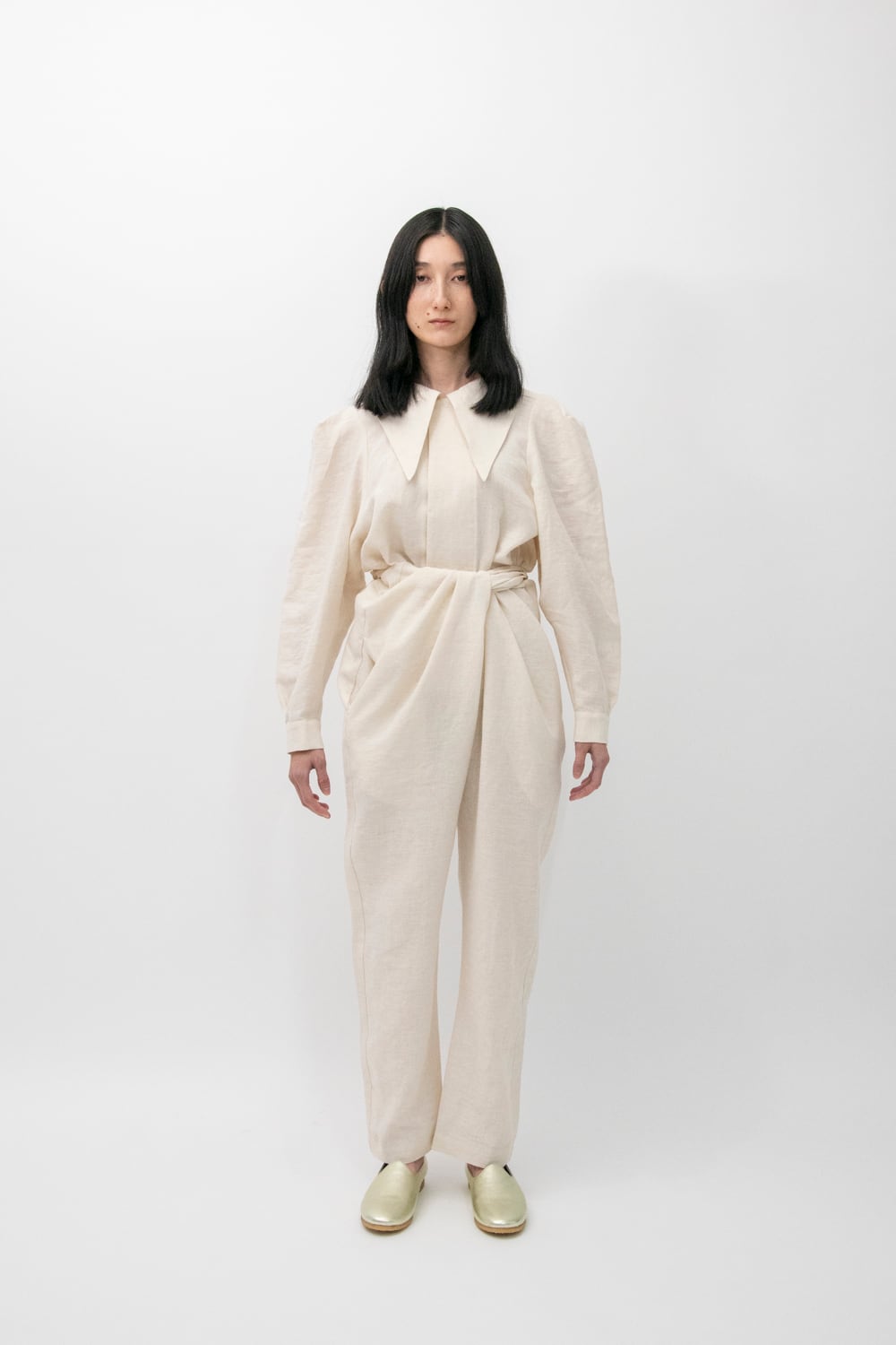 COSMIC WONDER and woven cotton wrapped pants