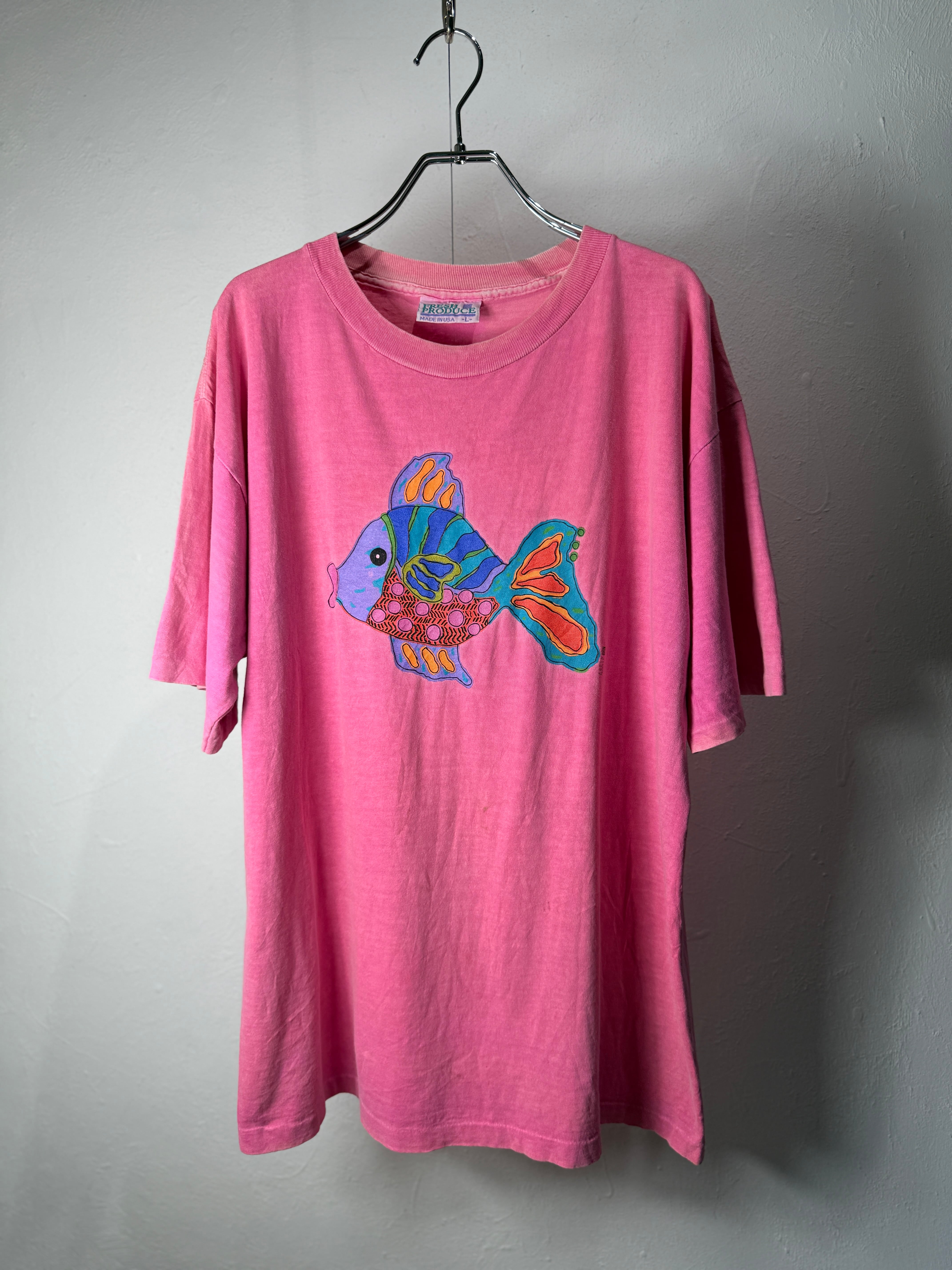 90’s USA made Neon Fish Art T-shirt