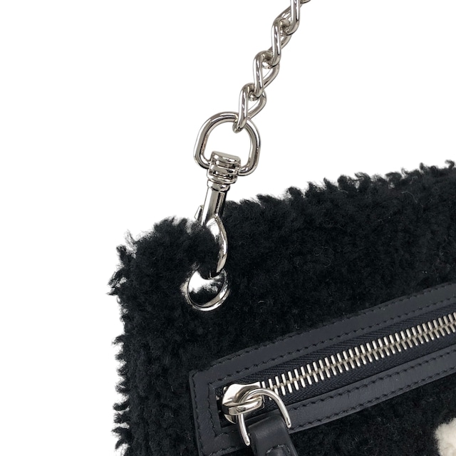 FENDI フェンディ ハンドバッグ ブラック FFロゴ ボア 2WAY vintage ヴィンテージ オールド c34f5u