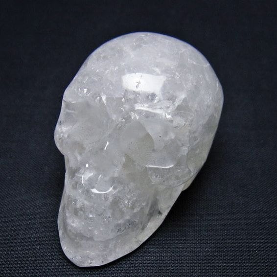 水晶 ドクロ スカル 置物 一点物 145-1802