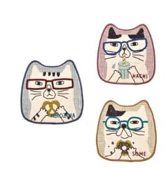 クスグルアクセントマット　ネコまるけチェアマット（ねこ　ネコ　猫）