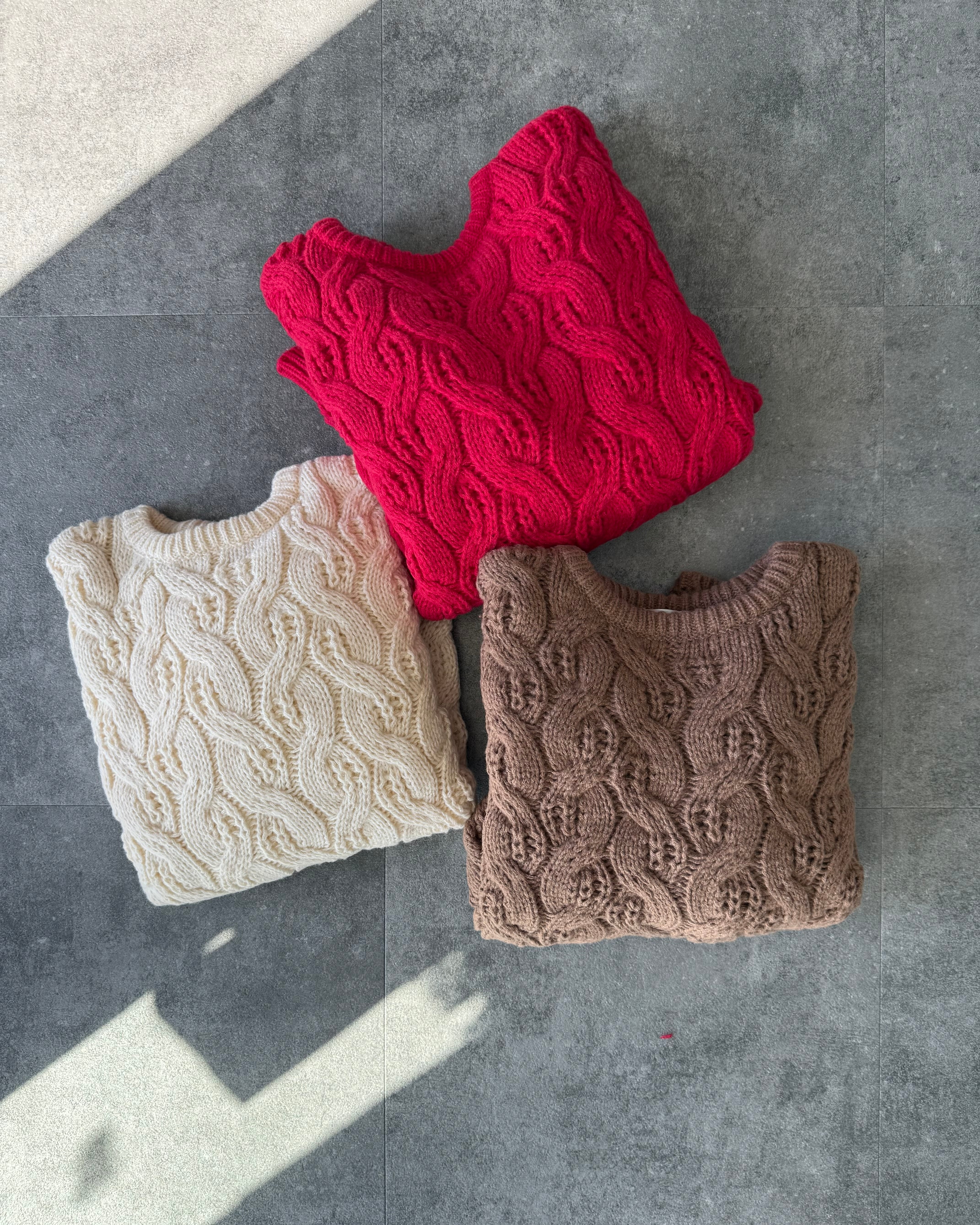 【新作アイテム送料無料】loose honeycomb knit