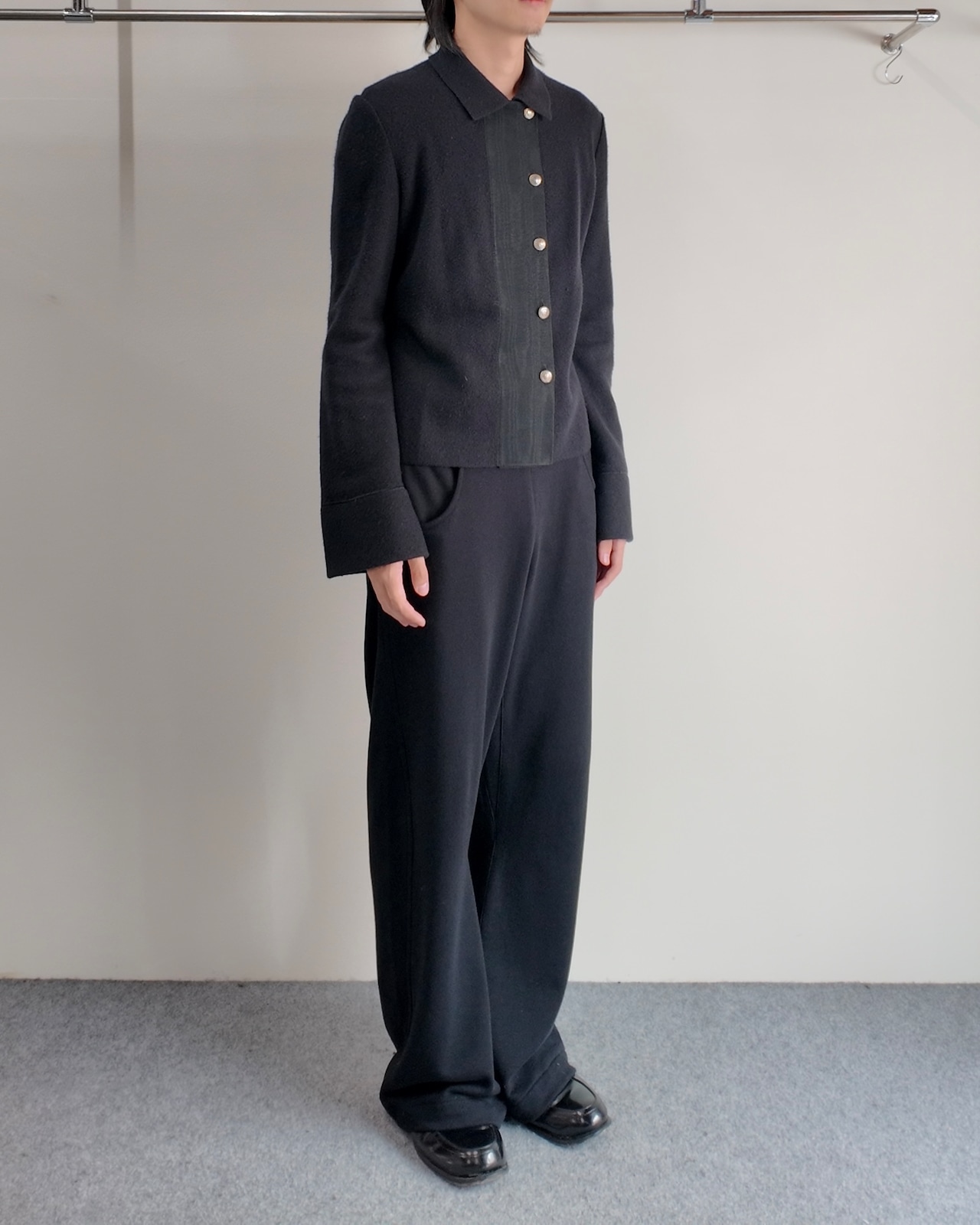 【Salvatore Ferragamo】long sleeve felt fabric blouson