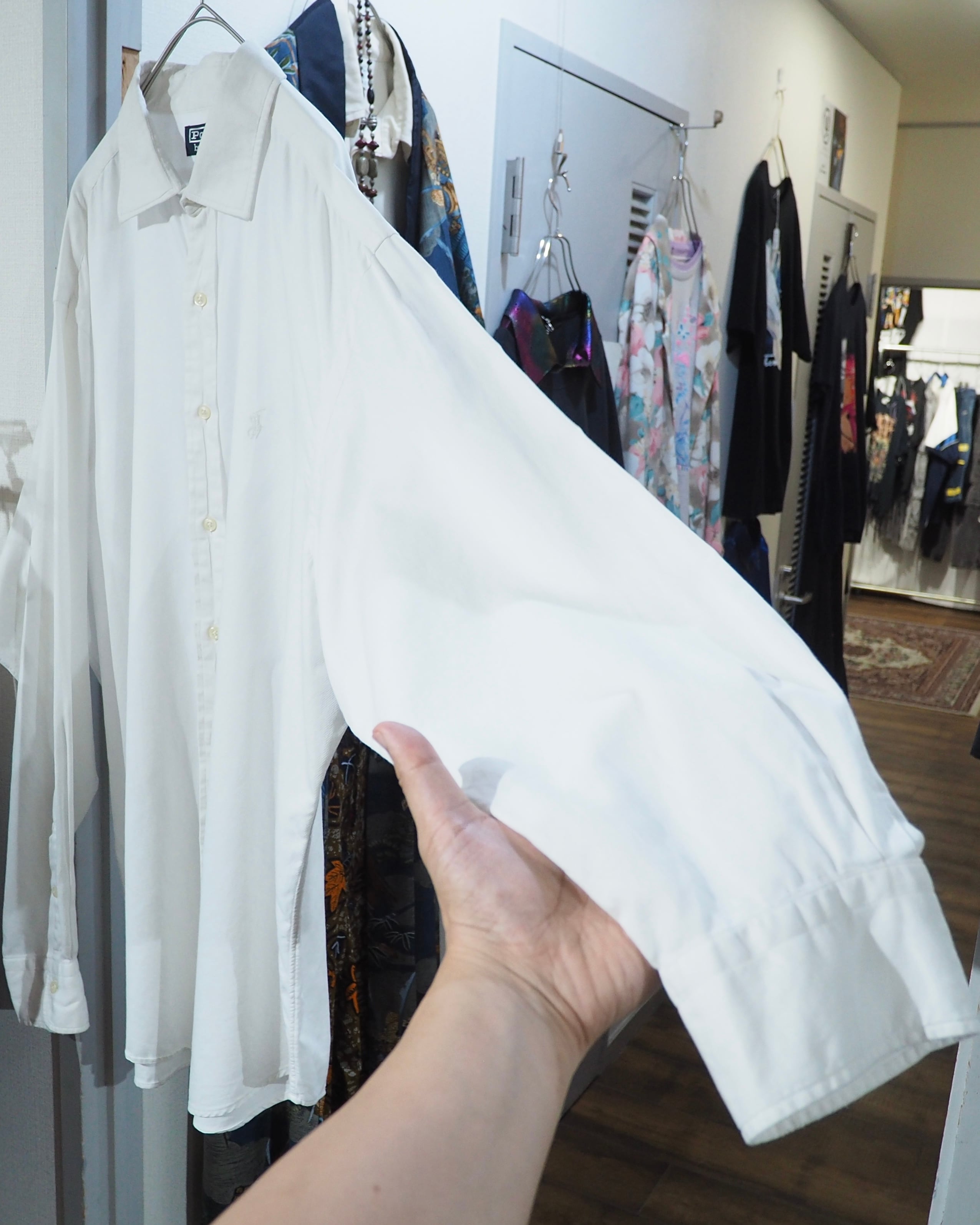 " POLO RALPH LAUREN - White pony " Embroidery vintage loose White Dress shirt
