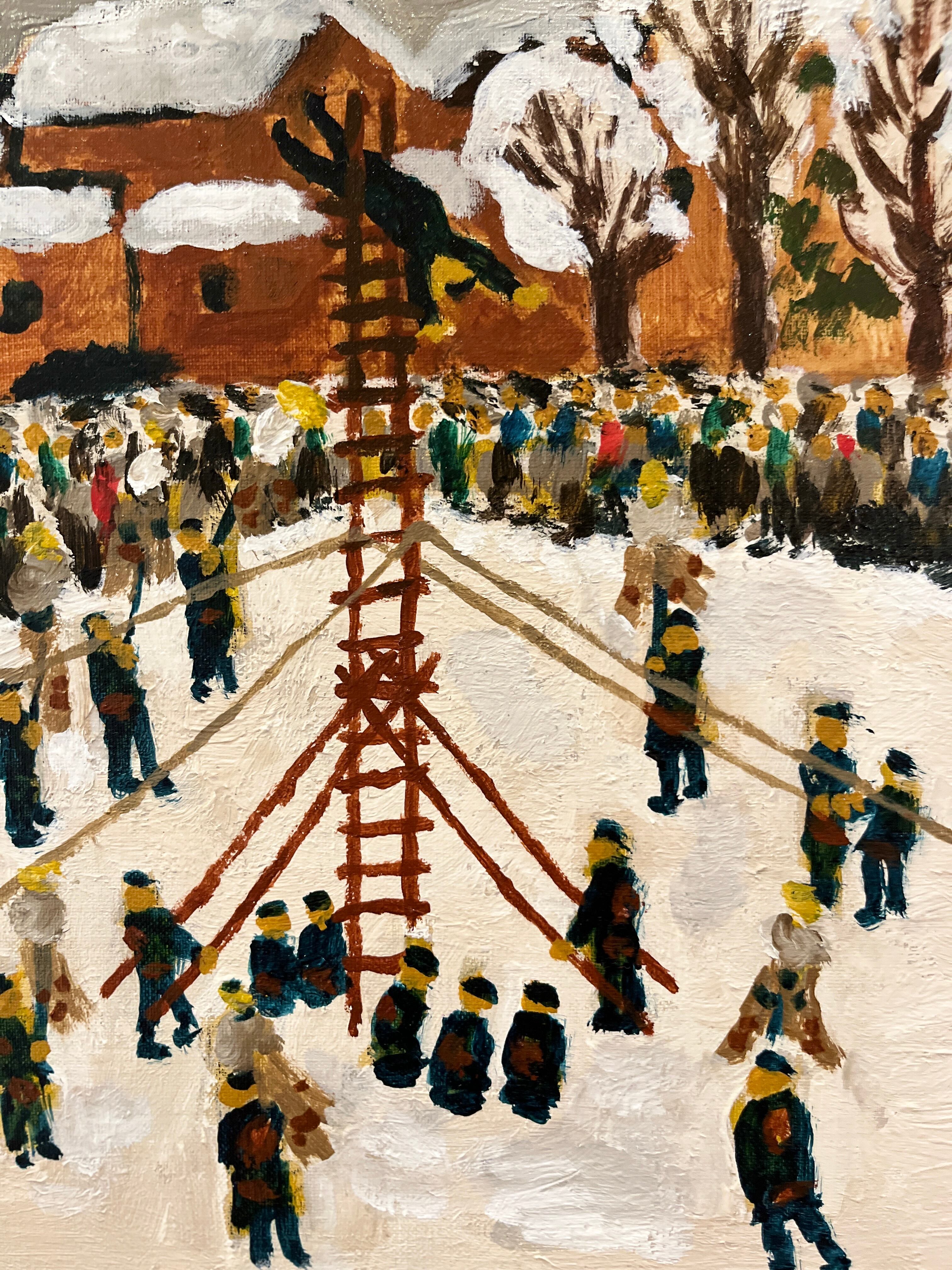 牧野伊三夫【原画】 『高山の消防出所式』 | 日田リベルテ ネットショップ
