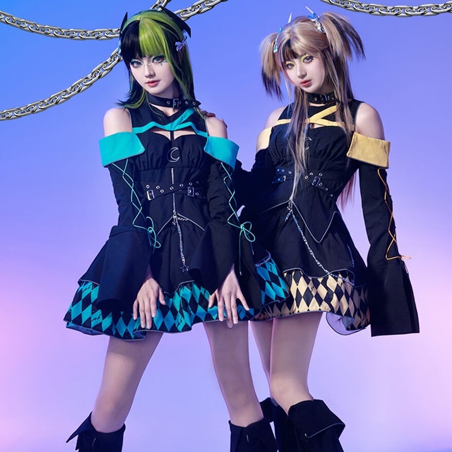 地雷系 サイバーパンクセットアップ 双子コーデ×ライブ向け｜WithU