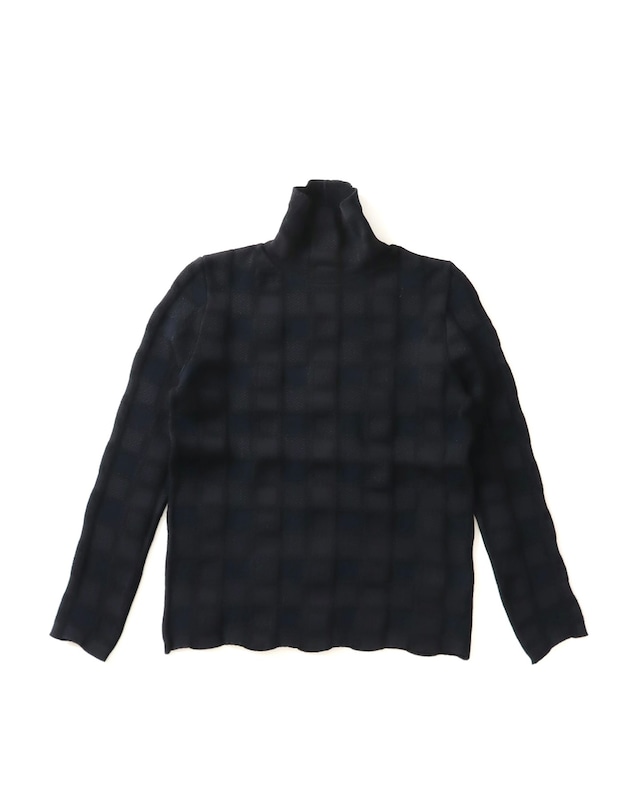 【ODAKHA】plaid turtlenecked sweater