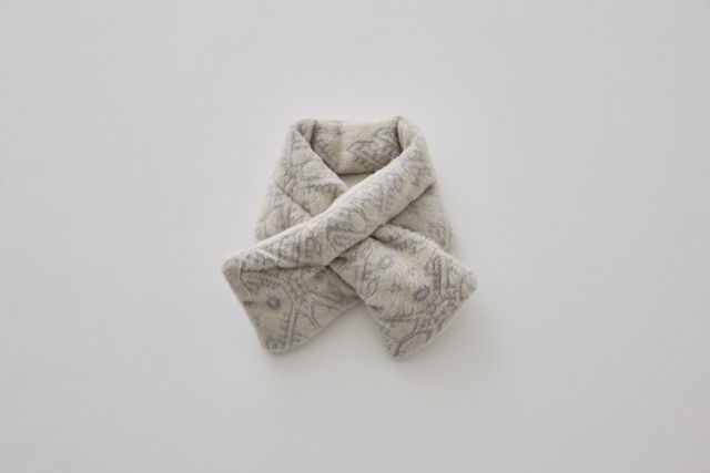 〈 eLfin Folk 25AW 〉Snow Jacquard muffler / ivory
