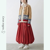 ノルディック配色で切り取る、レトロモード・ニットカーディガン《i0841》