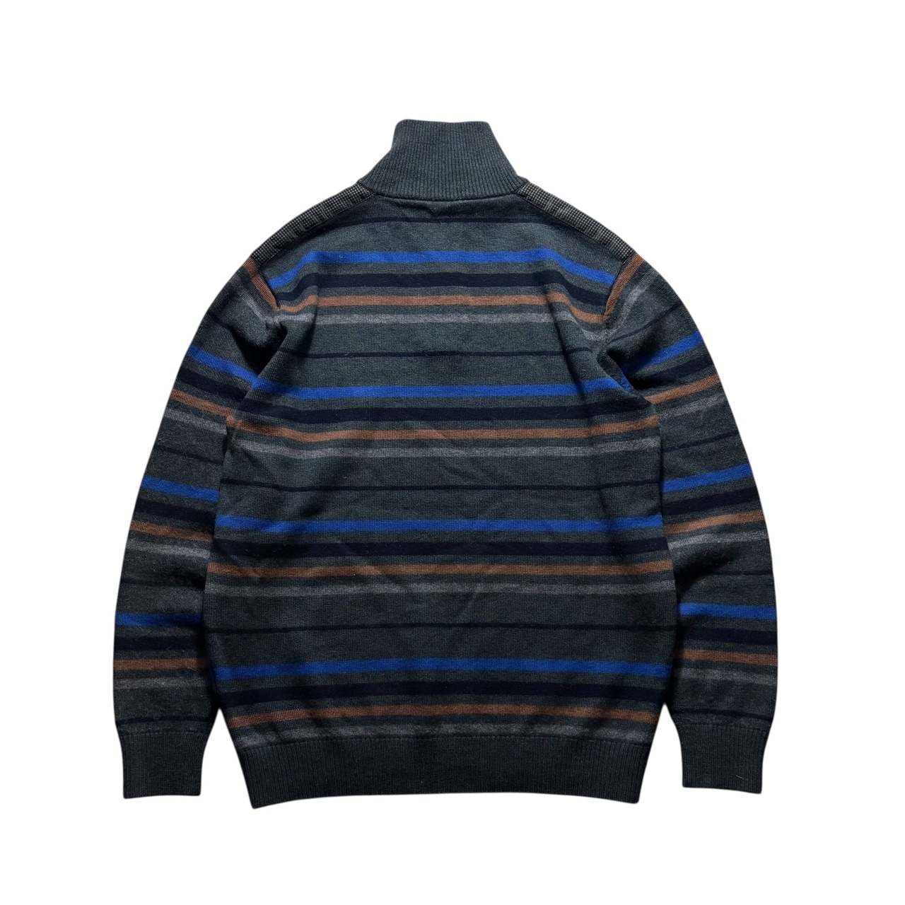 ZILLI shoulder patch half zip sweater