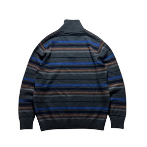 ZILLI shoulder patch half zip sweater