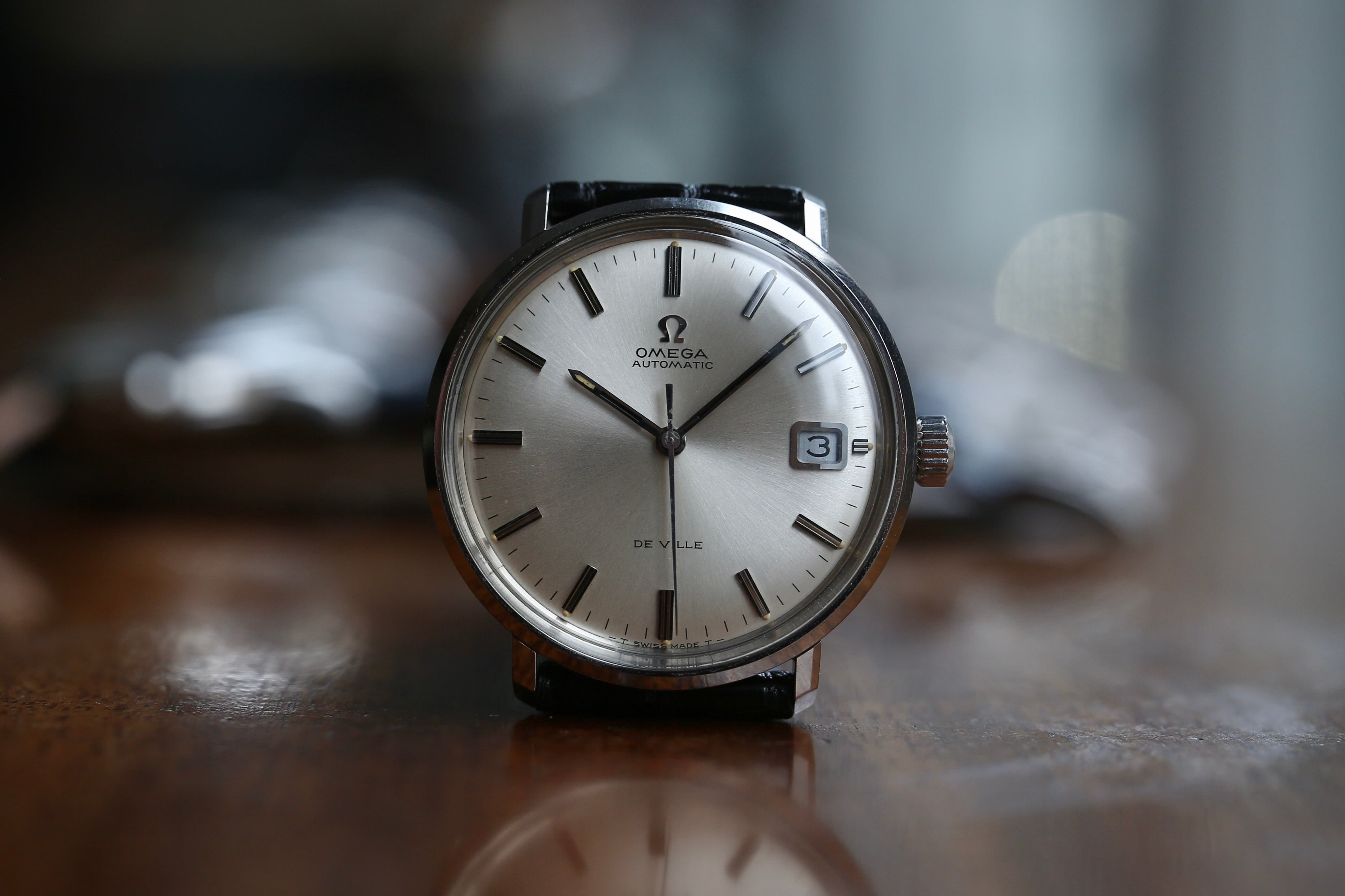 【OMEGA】 1970年製 オメガ 『 デビル 』 デイト ワンピースケース バーインデックス×バーハンド 3気圧防水 自動巻き OH済み / Vintagewatch / Deville / Cal.565