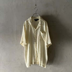 -Polo by Ralph Lauren- CALDWELL linen × cotton open collar shirt