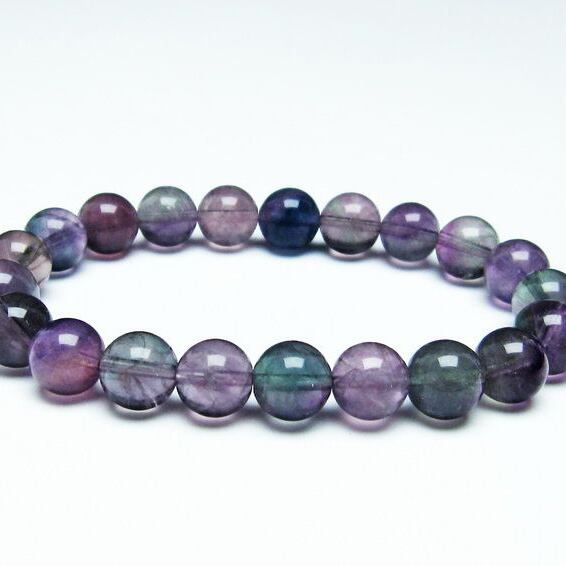 フローライト ブレスレット 蛍石 パワーストーン 10mm 一点物 メール便可 [M便 1/10] 111-31790