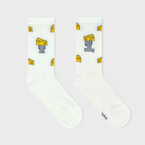 【Seiji Matsumoto】松本セイジ  SOCKS ANDY CHEESE WHITE ソックス