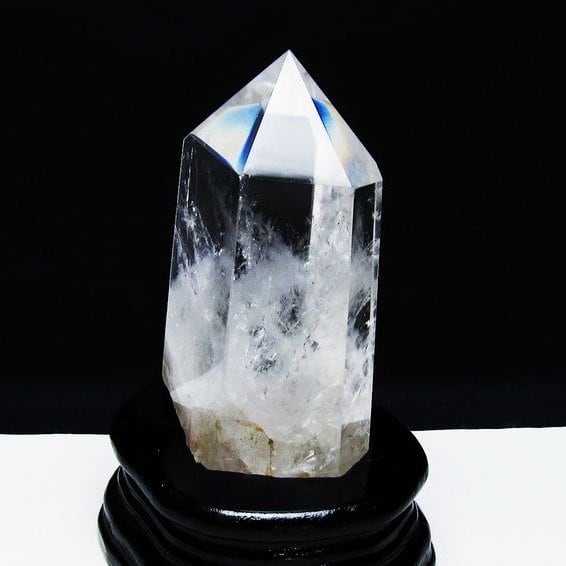 水晶 六角柱 水晶 ポイント 台座付属 一点物 152-3786