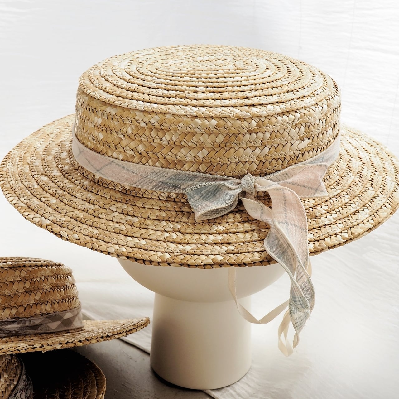 sold out»«日本正規品» Popelin Black Natural Straw Hat ストロー