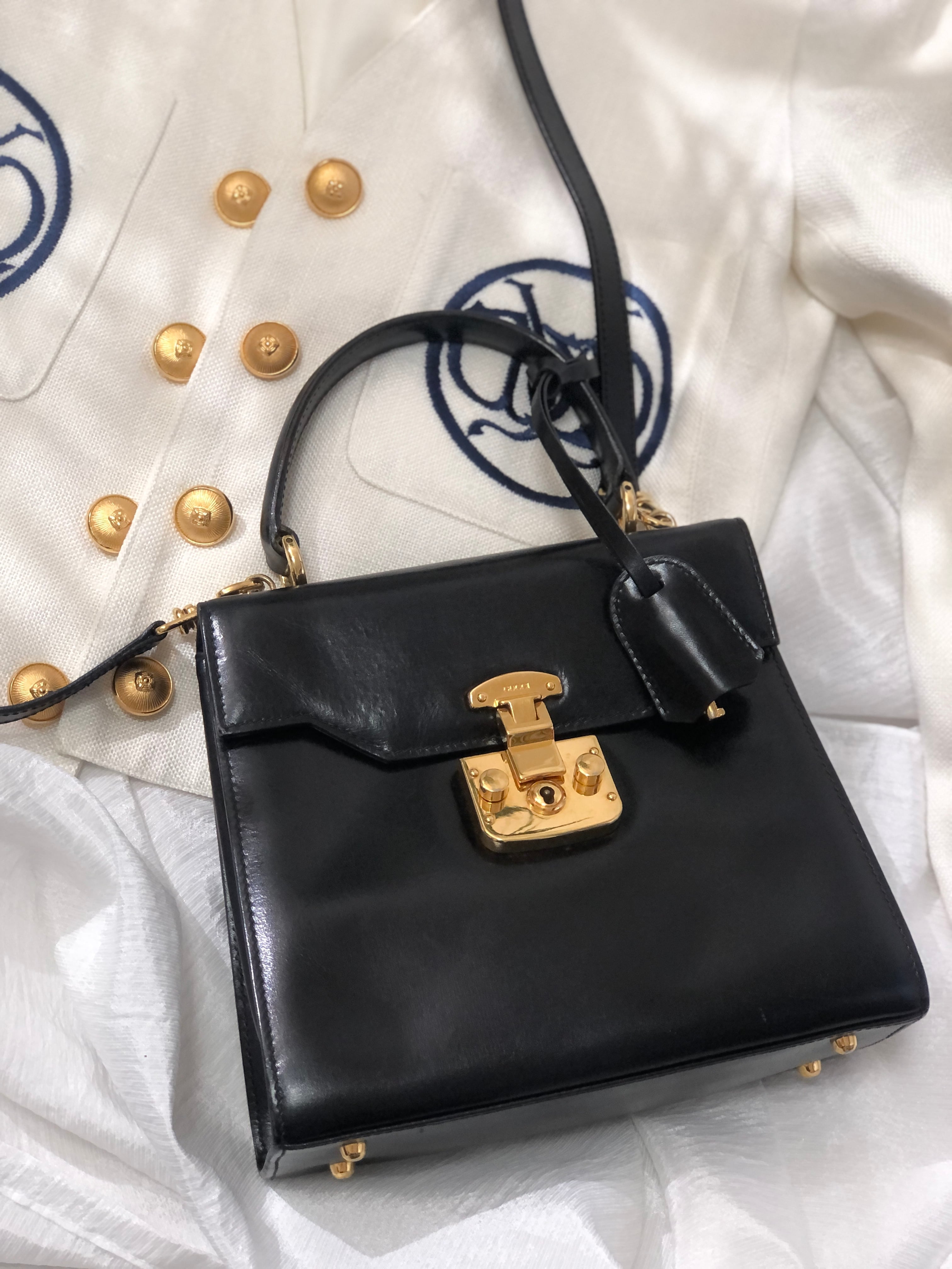 GUCCI グッチ レディロック レザー ミニバッグ 2way ケリー ショルダー 