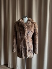 volume brown real fur jacket-5052-11