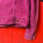 80s Lee コーデュロイ　トラッカージャケット　ワインレッド　短丈　