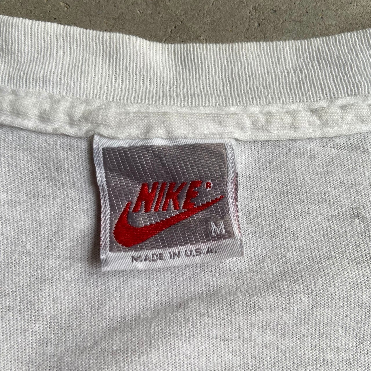 NIKE ナイキ 銀タグ 90s ロンT Tシャツ フード付き 両面 柄 ロゴ