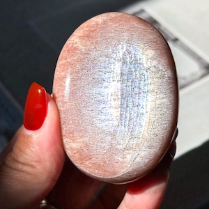 Peach Moonstone palm 7 ✧ ピーチムーンストーン