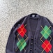 GAP / 90′s- argyle cotton cardigan sizeS