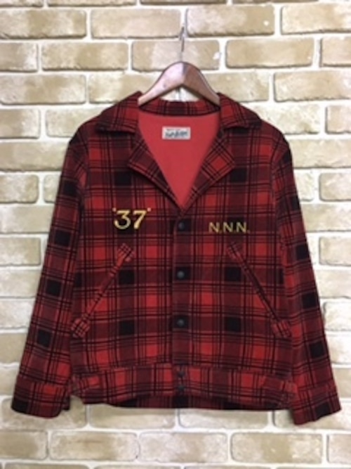 PLAID PRINTED CORDUROY JACKET