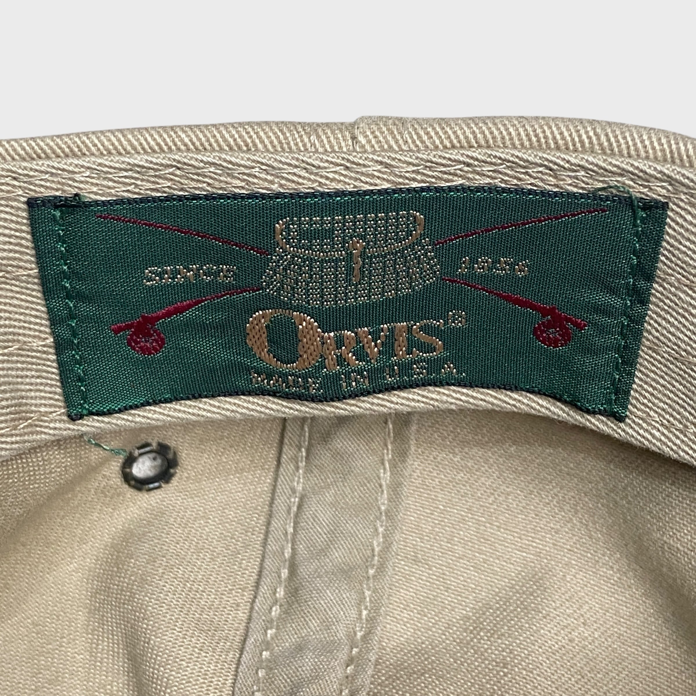 90s ORVIS 犬刺繍キャップ USA製 レトリバー ベージュ オービス | 古着