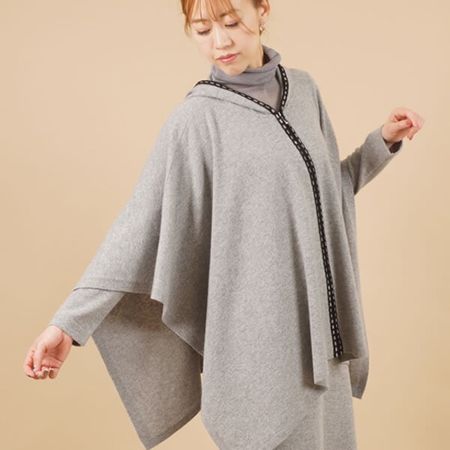 フード付きショール / カシミヤ100％