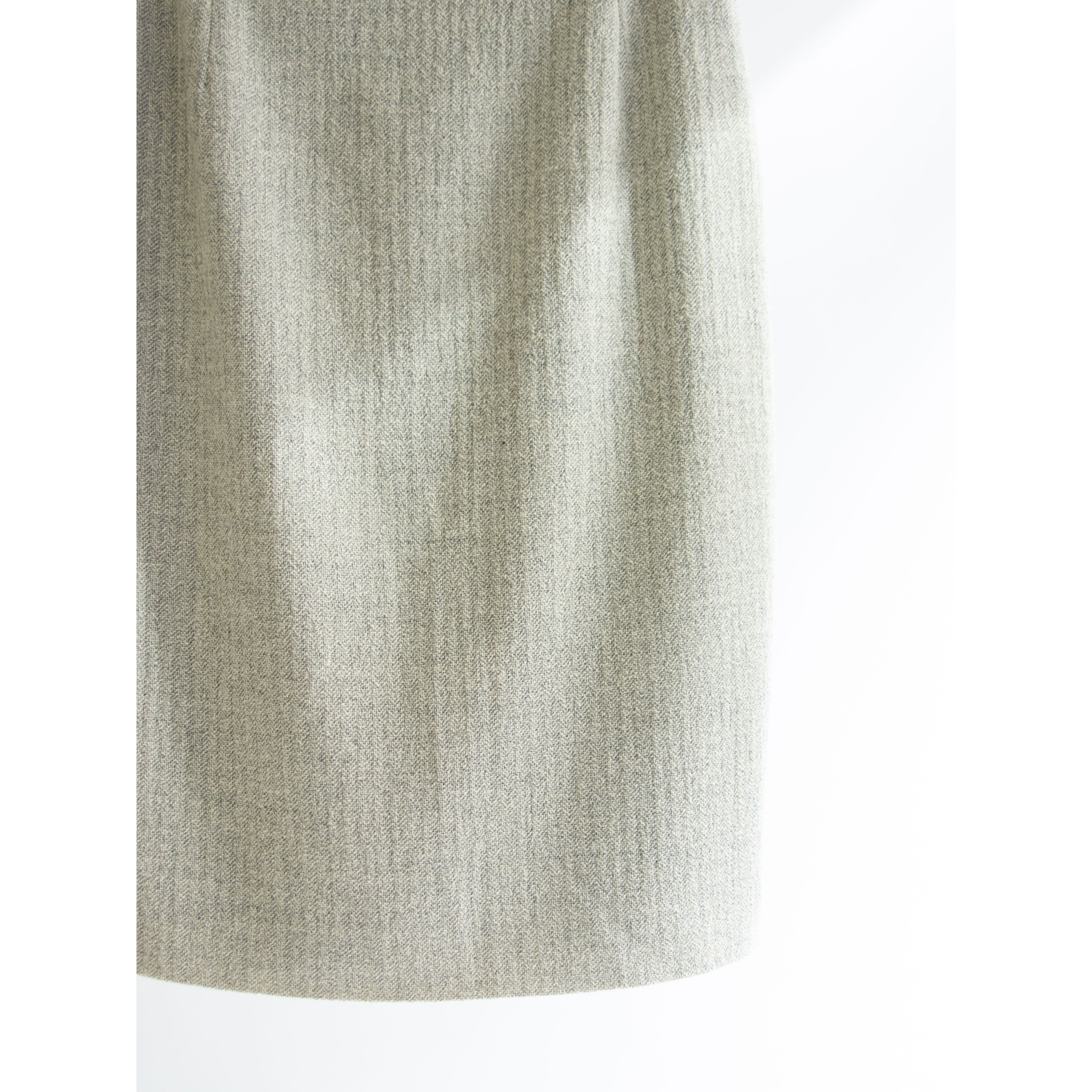 【FENDI】Made in Italy wool-nylon woven stripe skirt(フェンディ イタリア製 ウールナイロン ウーブンストライプ スカート)10d