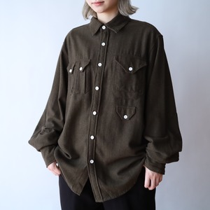 " GRAMERCY " mulch pocket design wool mix shirt