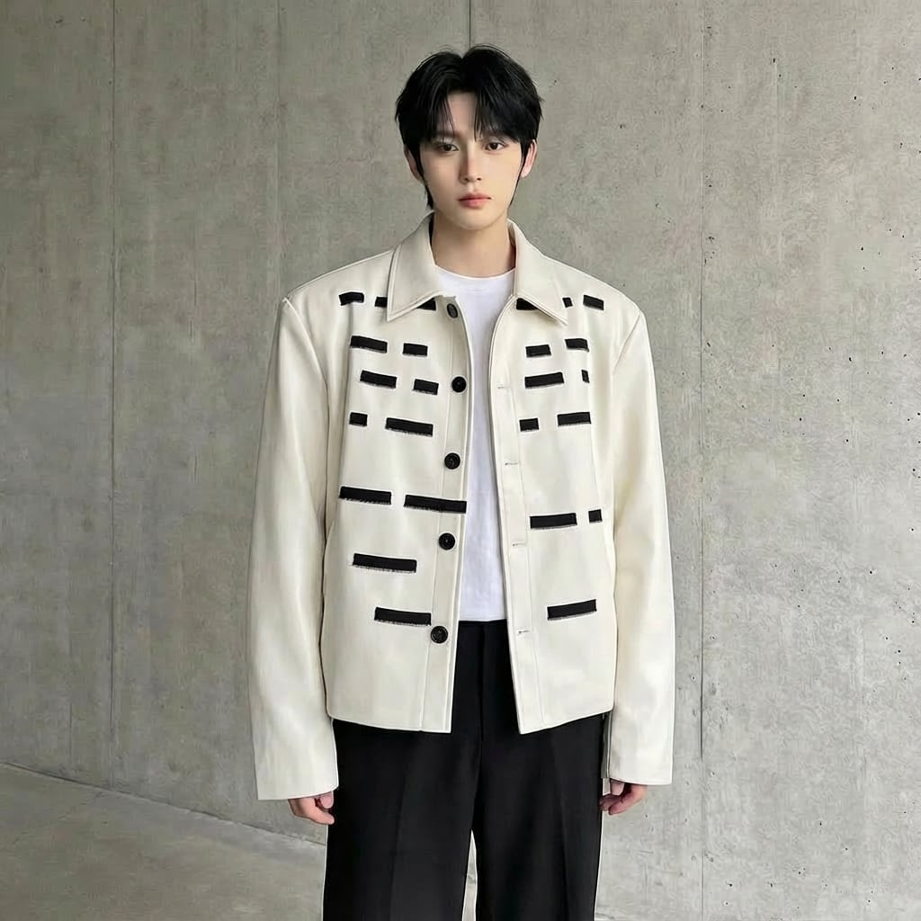 コントラストカラーショートジャケット 2カラー D11937