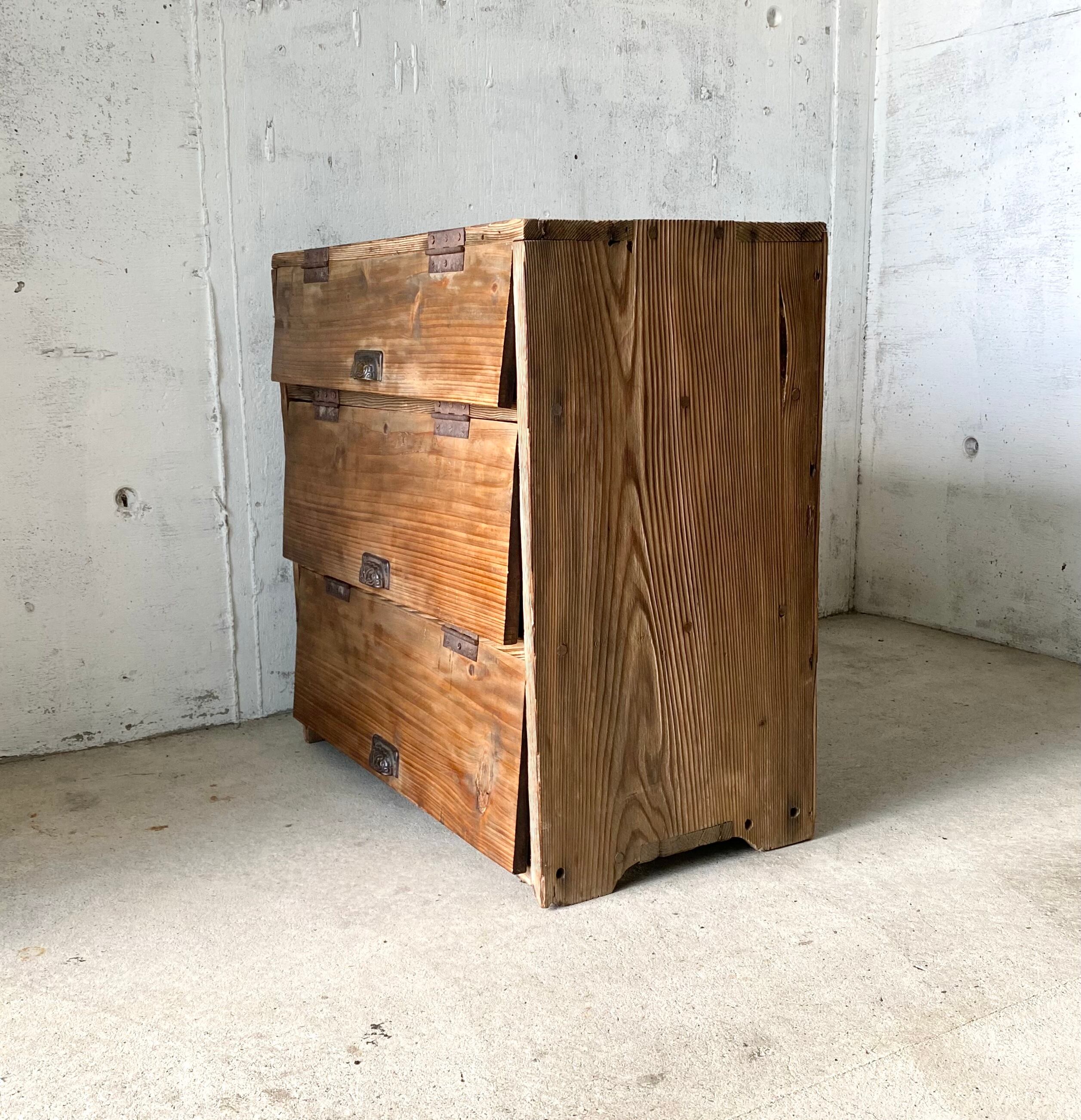 MM！古家具　パタパタ扉の収納棚　本棚 古家具 パタパタ扉の収納棚 本棚